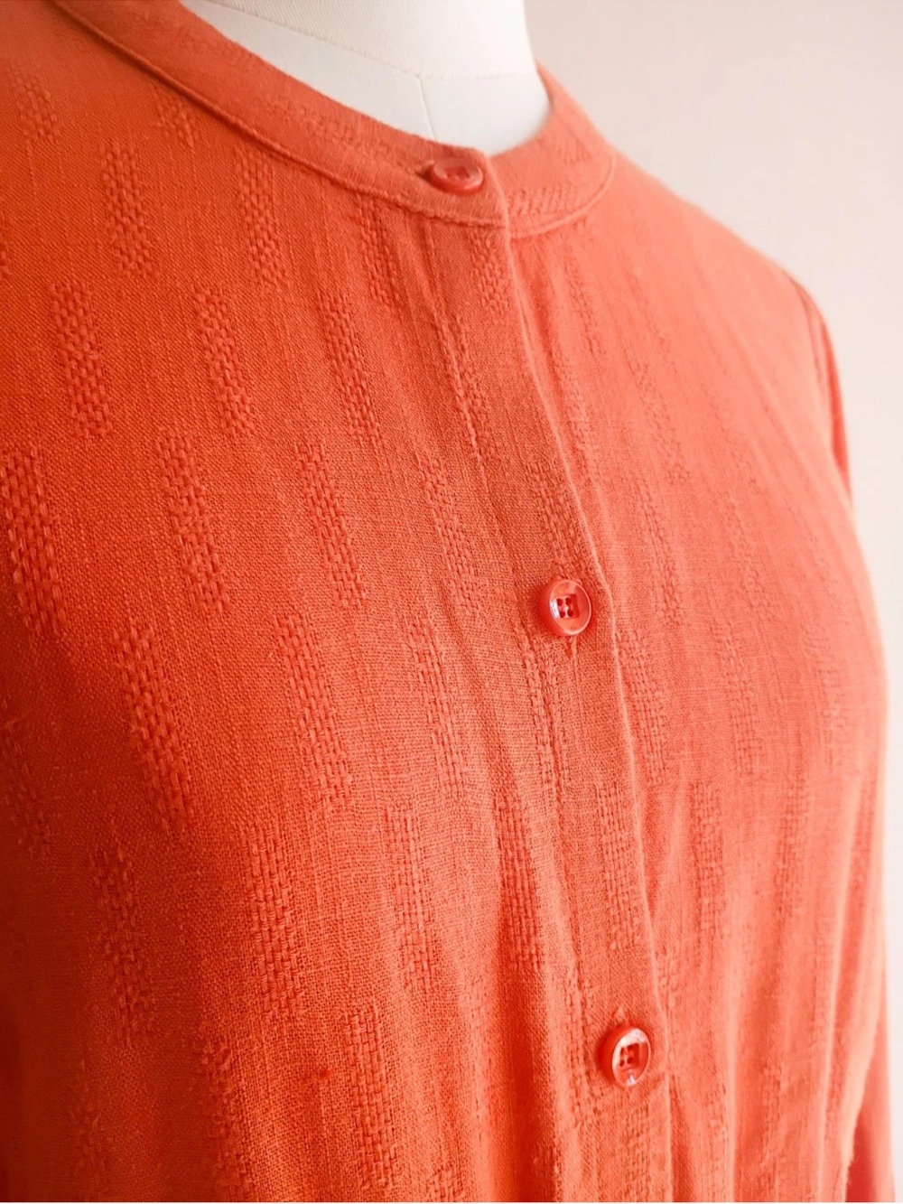 Women's Orange Long Sleeve Tiered Maxi Dress - Picture 10 of 13